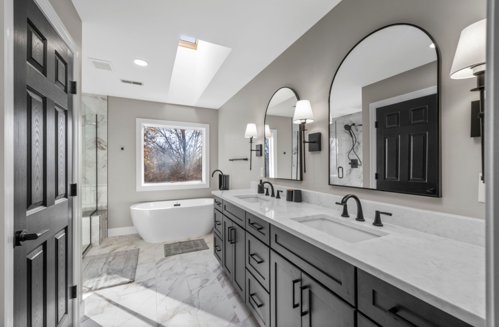This is a luxury master bath remodel in Ballwin, Missouri