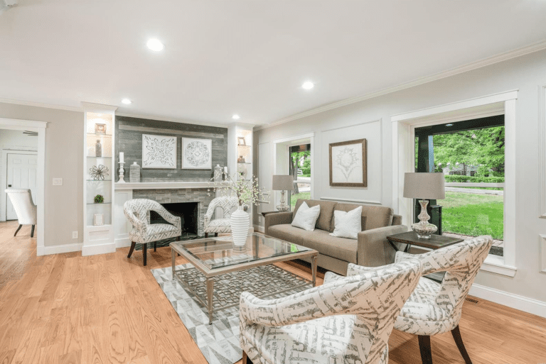 This is a main floor remodel in Ladue, Missouri