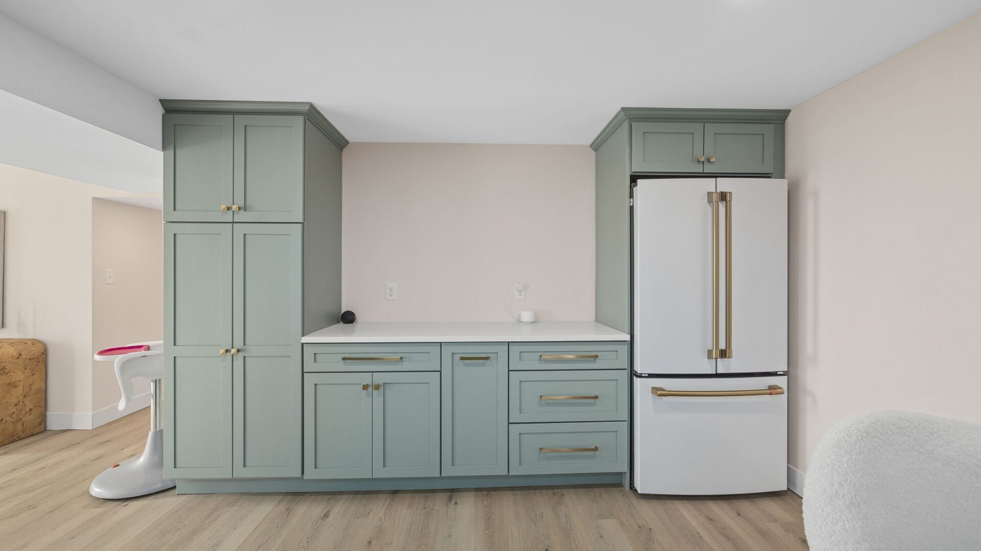 This is a basement renovation in Crestwood, Missouri