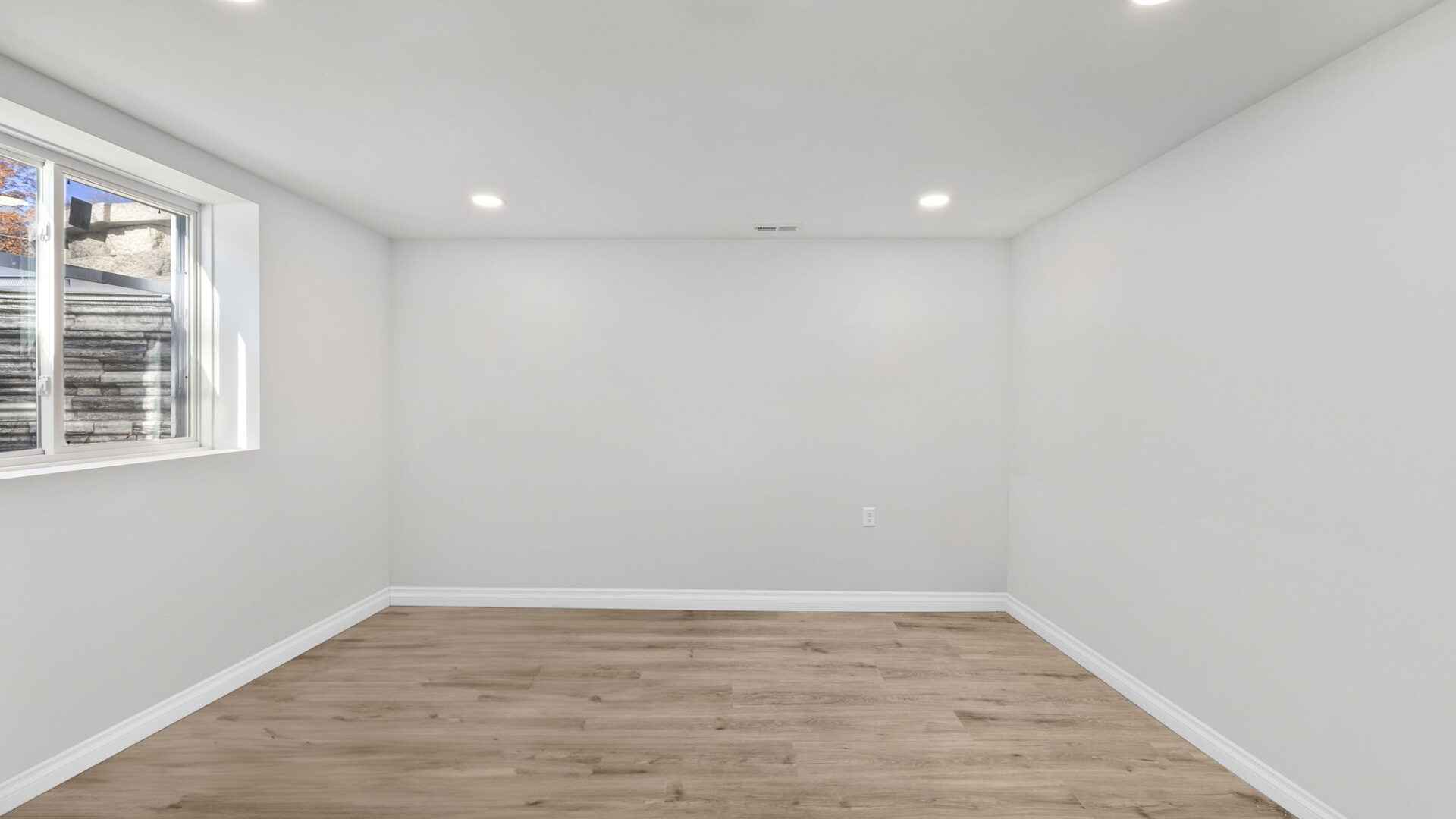 This is a basement renovation in Crestwood, Missouri